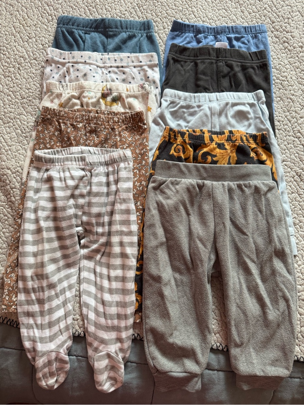 Baby Boy Pants Lot 10 Pieces Mixed Sizes 3-12 Months Everything Shown
